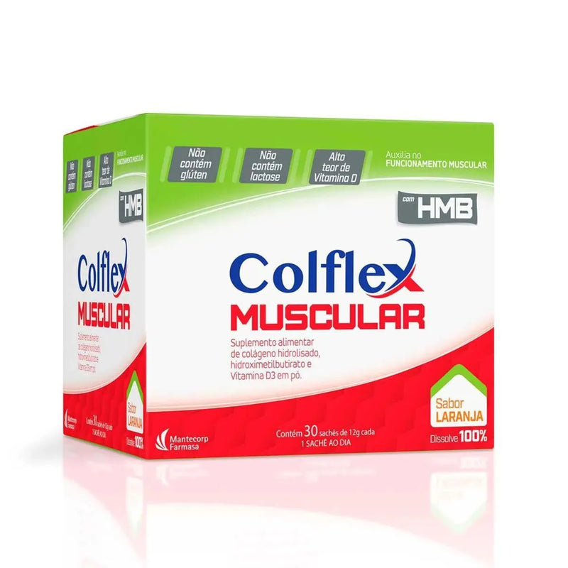 Suplemento Alimentar Colflex Muscular Sabor Laranja 30 Sachês